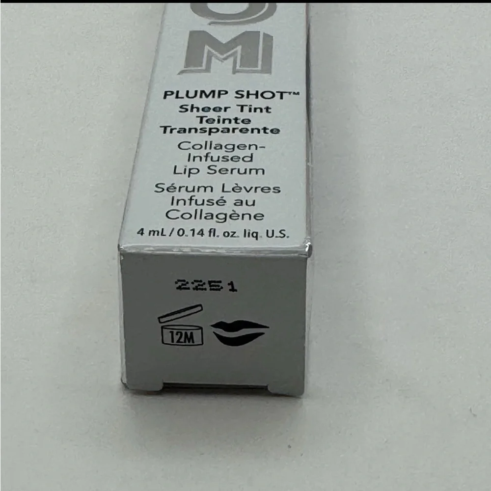 Buxom Plump Shot Sheer Tint Collagen Infused Lip Serum Get Naked .14 Oz NIB